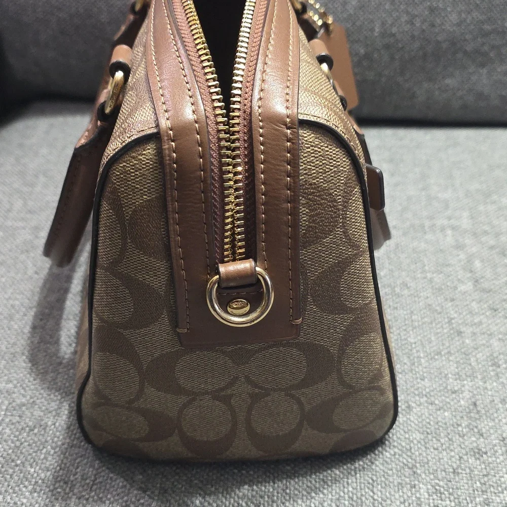 Coach Tan and Brown Satchel - Picture 4 of 8